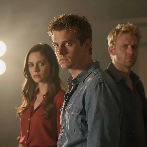 Dramatic Portrait of Three Individuals