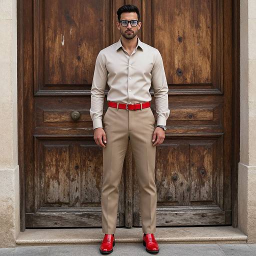 Stylish Man by Rustic Door