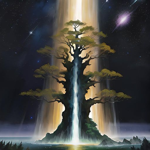 Enchanted Tree Spirit by Stardust Waterfall