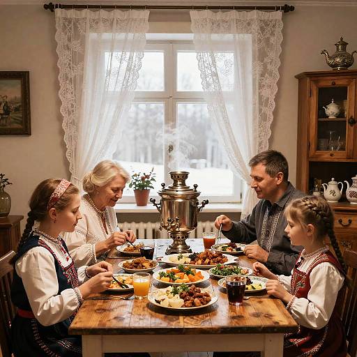 Russian Family Traditions and Cuisine