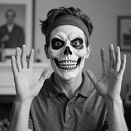 Grotesque Portrait in Black and White