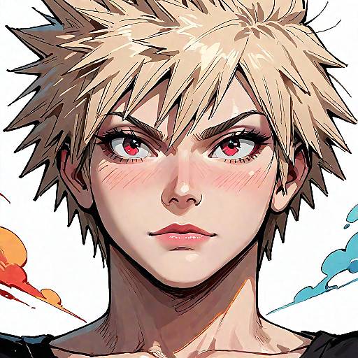 Bakugou Katsuki Close-Up Portrait