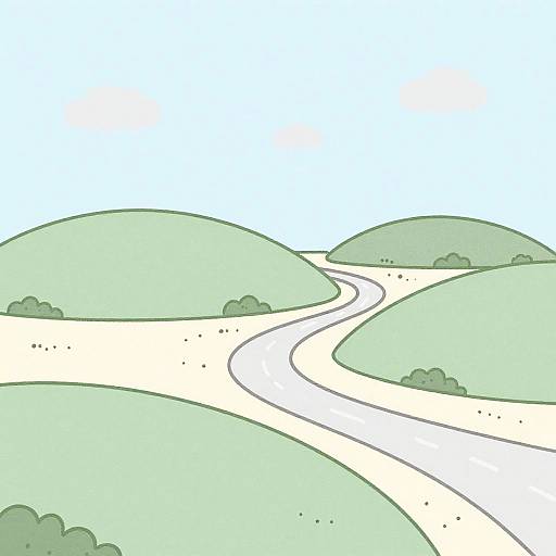 Minimalist Urban Park Illustration