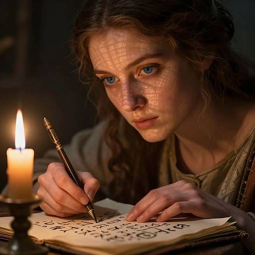 Ultra-Realistic Female Scribe Portrait