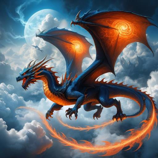 Ethereal Gothic Dragon in Dreamy Skies Ethereal Gothic Dragon in Dreamy Skies
