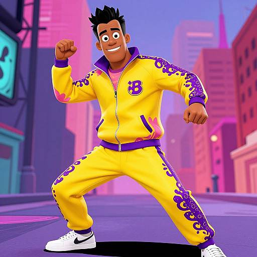 Saul Goodman Cartoon Tracksuit Pose