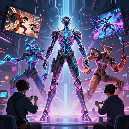 Anime AI Crafting Neon Sci-Fi Creatures