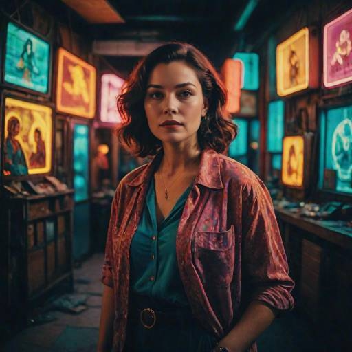 Cinematic Portrait of Woman in Retro Dress