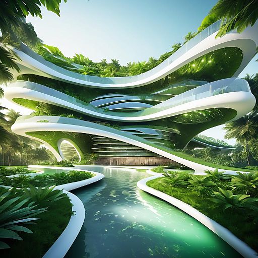 Futuristic Eco-Cultural Center Design Futuristic Eco-Cultural Center Design