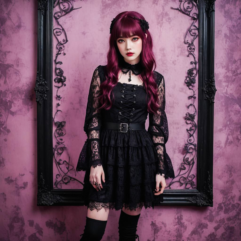 Gothic Romance: Shy Goth Girl Photoshoot