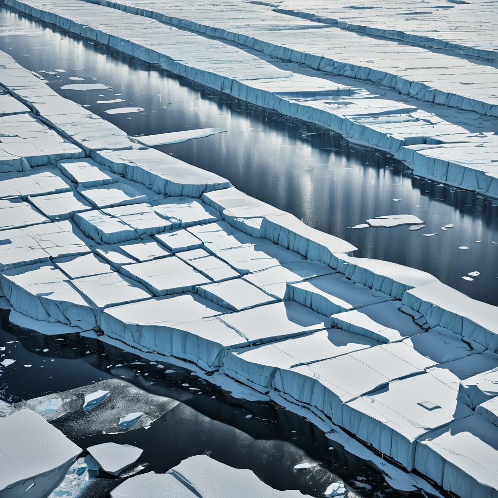 Aerial View of Iceberg Alley