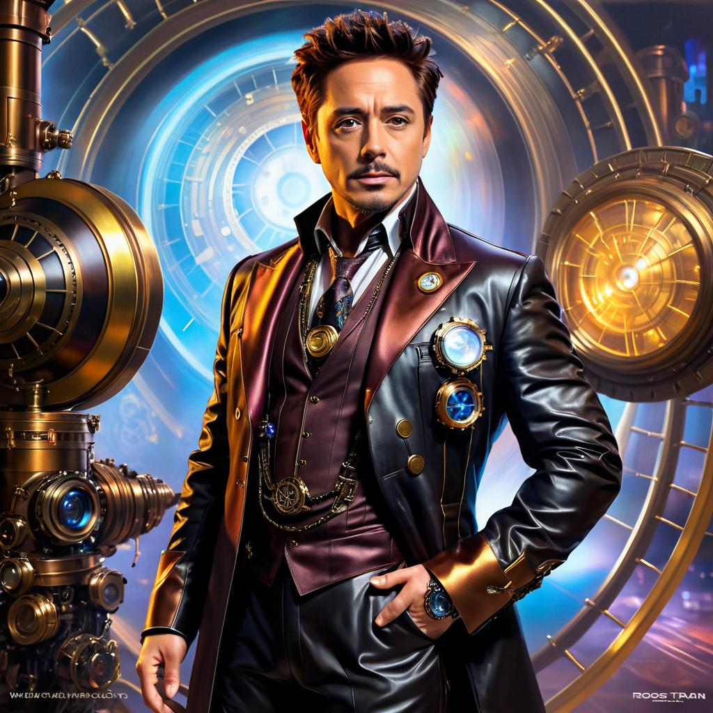 Steampunk Portrait of Robert Downey Jr.