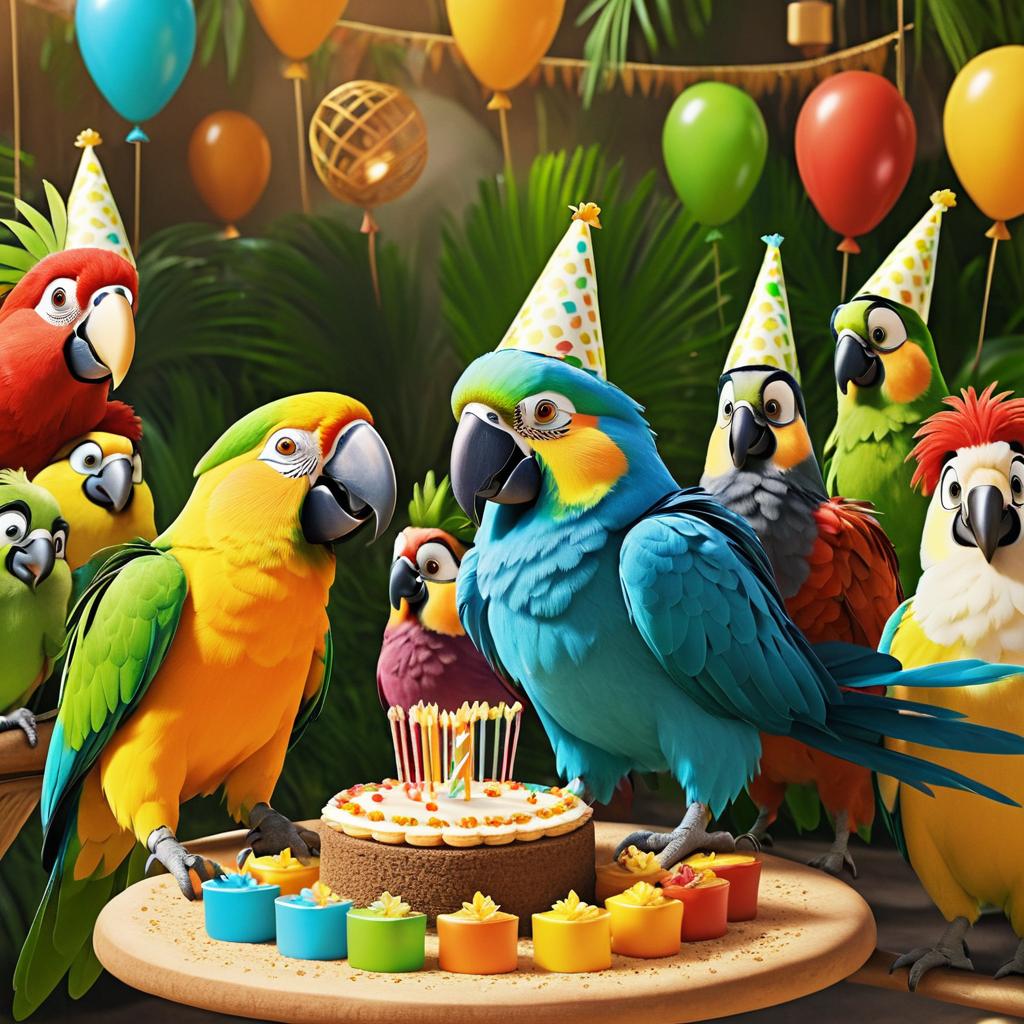 A Parrot's Cozy Birthday Celebration