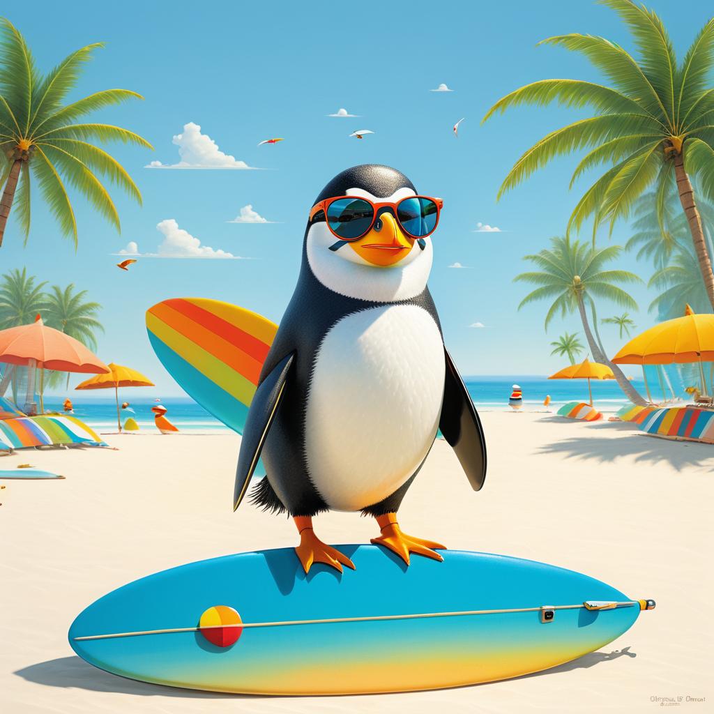 Surfing Penguin: A Lowbrow Art Adventure