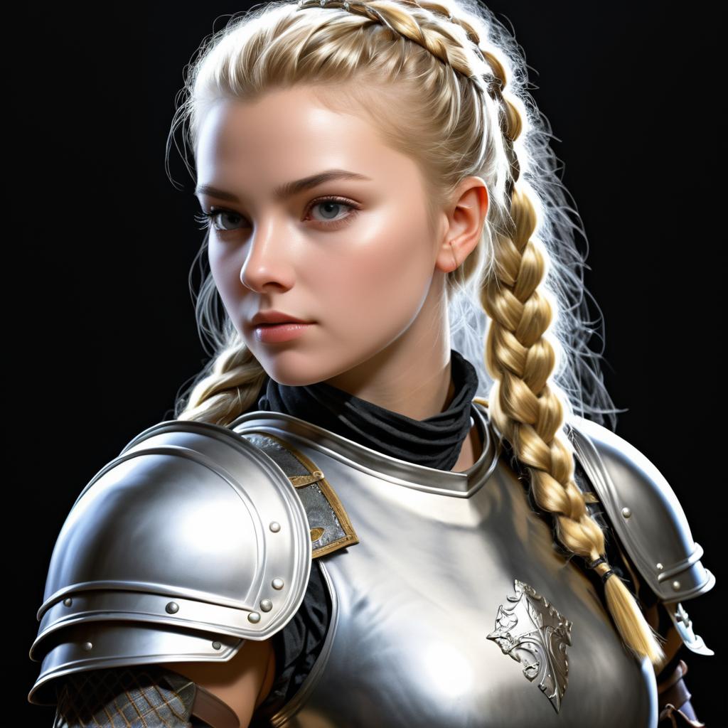 Hyper-Realistic Portrait of a Young Knight