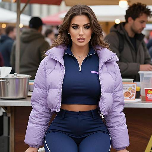 Woman at Cultural Fair in Estes Style