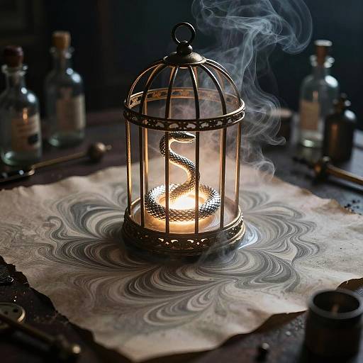 Serpent Marbling in Antique Study