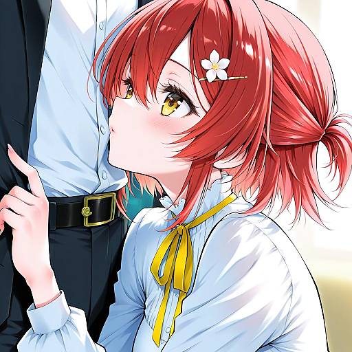 Illustration of Hanasaki miyabi, holostars in the style of Arim0k0