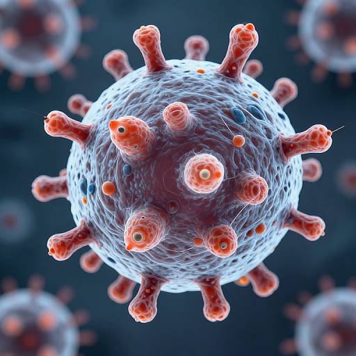 Microscopic 8K Cancer Cell Detail