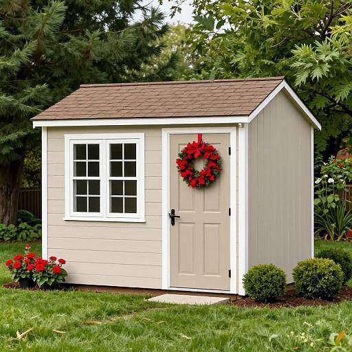 Tuff Shed in Lush Green Yard