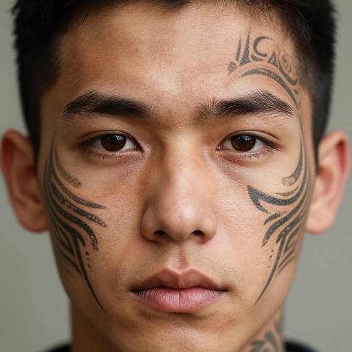Hyper-Realistic Tribal Face Tattoos