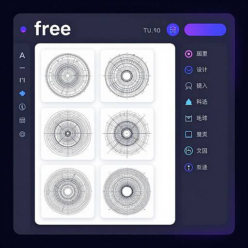AI Line Art Interface Visualization
