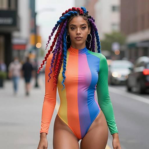 Vibrant Portrait of a Confident Woman