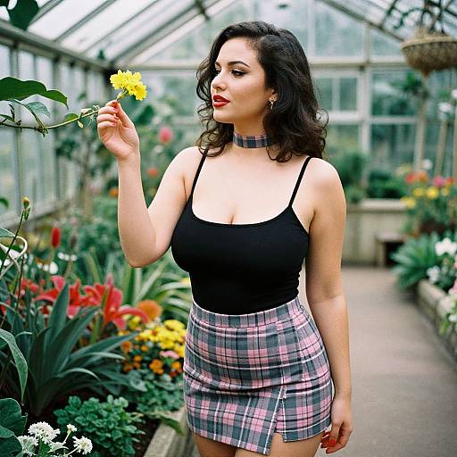 Curvy Woman in Wonderland Greenhouse
