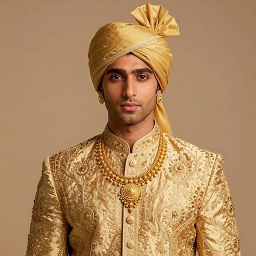 Elegant South Asian Man in Traditional Attire