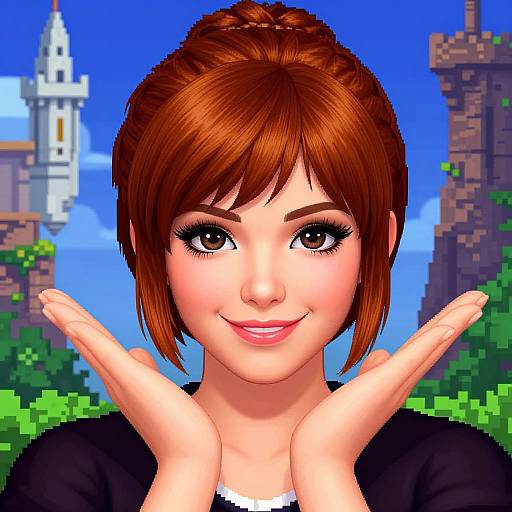 Gothic RPG Heroine in Pixel Art