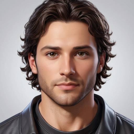 Portrait of Young Man in Leather Jacket