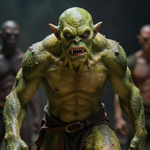 Fearsome Humanoid Creature in Darkness