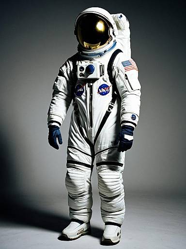 Realistic NASA Astronaut in Spacesuit