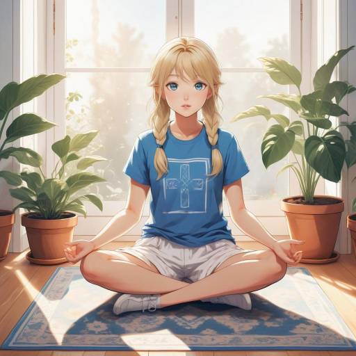 Young Woman Meditating Indoors