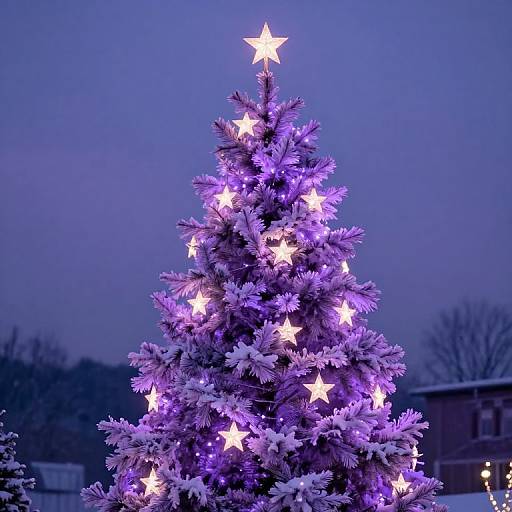 Ethereal Purple Christmas Tree Magic