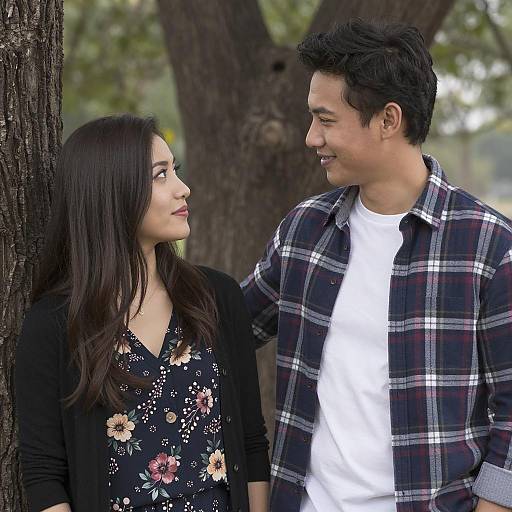 Romantic Encounter Under a Tree