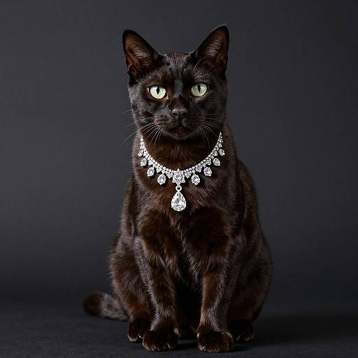 Kanaani Cat with Diamond Necklace