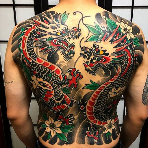 Intricate Japanese Dragon Tattoo Back