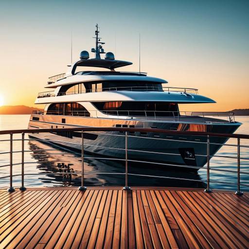 Luxury Yacht at Sunset