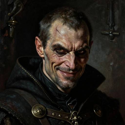 Medieval Villain's Sinister Sneer