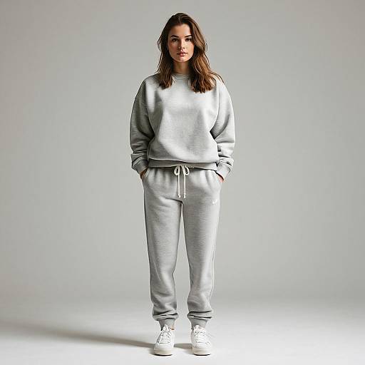 Casual Photorealistic Sweatshirt Outfit Woman