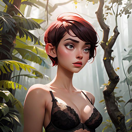 Artistic Lingerie Shoot in Forest Setting