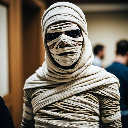 Person Dressed as Mummy for Halloween