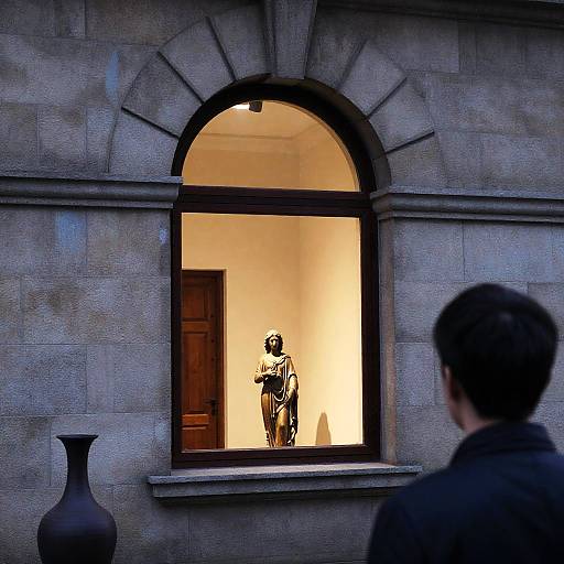 Warm Indoor Light in Stone Architecture