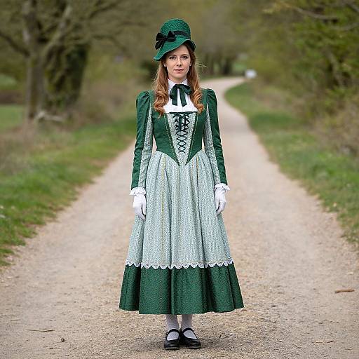 Irish Woman in Green Fancy Dress