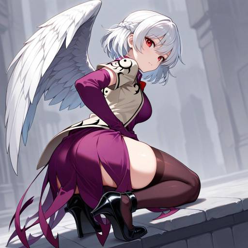 Kishin Sagume with Feathered Wings