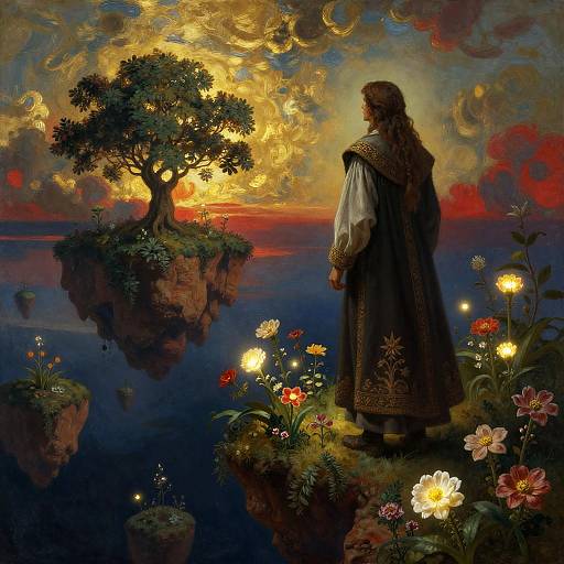 Enigmatic Alchemist on Hovering Garden