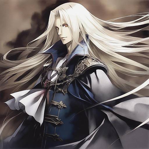 Illustration of Alucard (castlevania), castlevania (series) in the style of Banpai akira