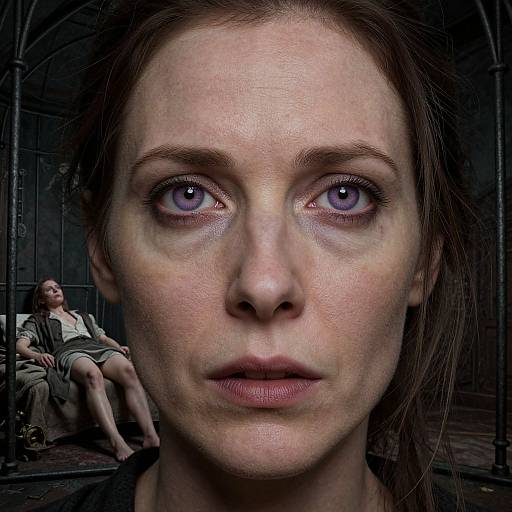 Grunge Portrait of Haunted Medieval Spirit