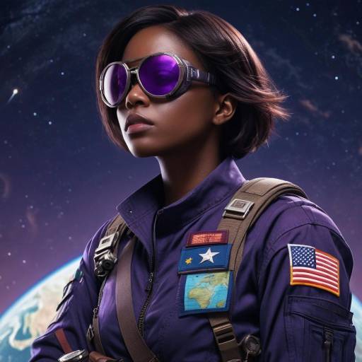 Astronaut Girl in Cosmic Uniform